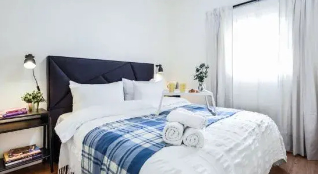 Charming 1BR Apt with Balcony with Mamad