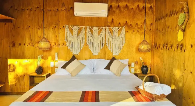 Двухместный номер Deluxe с видом на бассейн Hotel Cabañas y Glamping Punta Surf