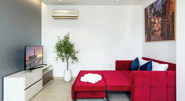 Семейные апартаменты c 1 комнатой с балконом и с видом на город Aris Apartment - 343 Phạm Ngũ Lão Bùi Viện City Center