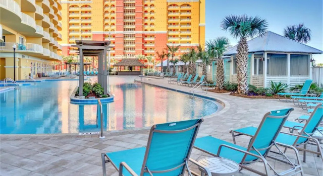 Tower 3 at Calypso Beach Resort, Забронировать Курортный отель Панама-Сити Панхэндл Флорида, рядом с Аквагалерея изобразительного искусства