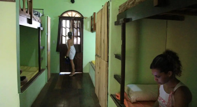 Кровать в общем номере (мужской номер) Imbassaí Pousada Hostel Lujimba