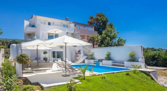 Вилла Luxury villa Punat with pool with sea view , 50m from the beach