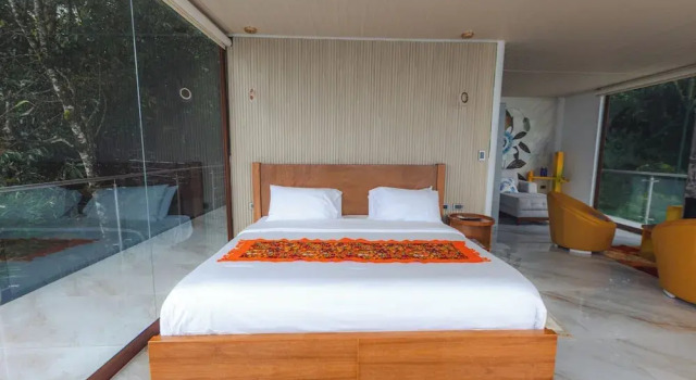 Номер Deluxe c 1 комнатой с балконом и с видом на горы Pachamama Ecolodge Baños de Agua Santa