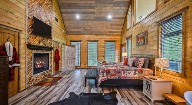 The Adirondack Hottub Shuffleboard Fireplace Foosball Table Arcade, Boek Appartement Hochatown Oklahoma