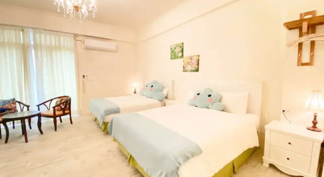 1 soveværelse i standard- firedobbelt værelse med udsigt Moon Villa B&B