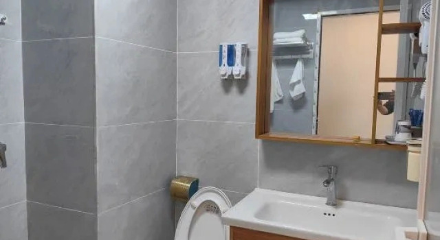 Кровать в общем номере с 2 комнатами с красивым видом из окна Xuanxuanli Homestay (Yichang Duhui Junbo Branch)