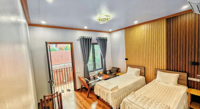 Трёхместный семейный номер Standard с видом на сад Ninh Binh Greenland Homestay