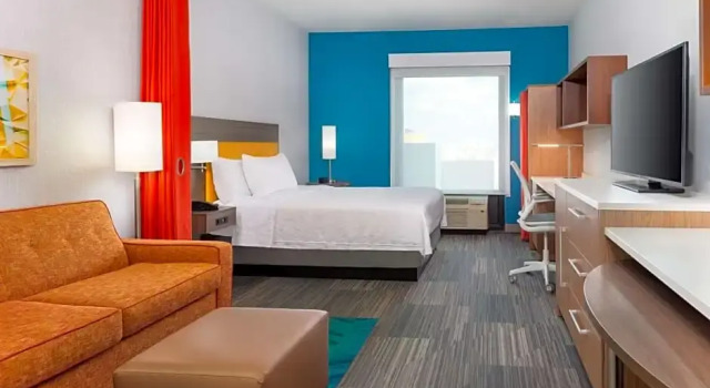 Двухместная студия с видом на бассейн Home2 Suites By Hilton Tampa Downtown Channel District