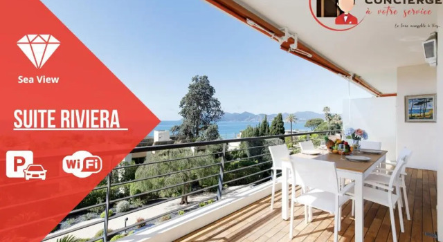 Апартаменты Deluxe Suite Riviera - Sea View - Clim - Plage - Residence de standing - Parking