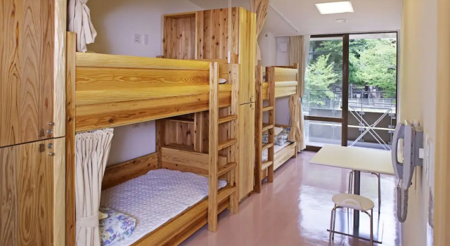 Кровать в общем номере (мужской номер) Kyoto Utano Youth Hostel