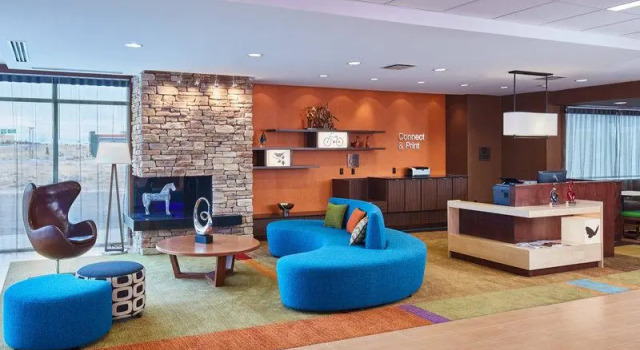 Кровать в общем номере Fairfield Inn & Suites by Marriott Rawlins