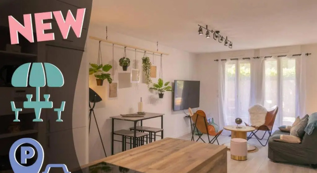 Апартаменты Superbe Appart Plein Centre avec Parking & Jardin