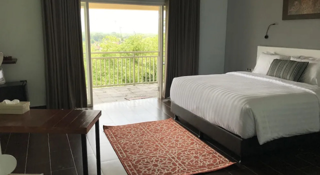 Habitación doble De lujo con balcón y con vista a la montaña Borobudurhills