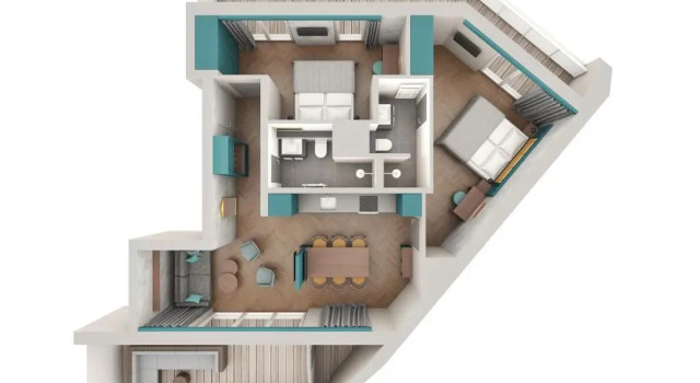 Апартаменты Пентхаус с 2 комнатами Downtown Apartments Mitte-Wedding