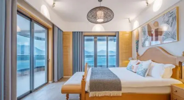 Люкс Пентхаус с 3 комнатами с видом на море Yajing Haiju Surfing Seaview Design Hotel (Wanning Sunac Riyuewan Branch)