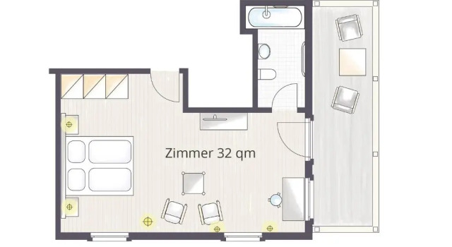 Двухместный номер Standard с балконом Hotel Villa Halliger