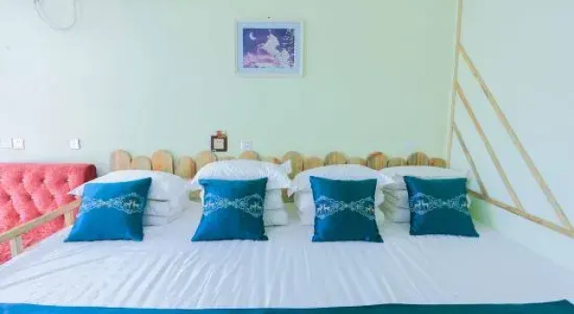 Кровать в общем номере Xiyu Homestay