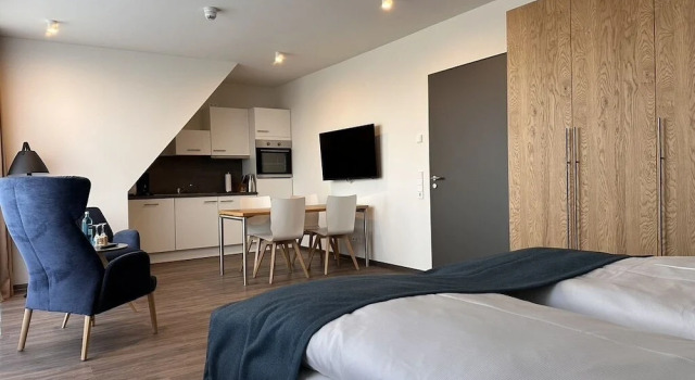 Студия Hotel Schöne Aussicht, Stilvoll modern, direkt am Rüstersieler Hafen