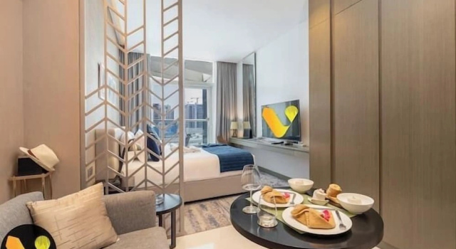 Vogue | Damac Maison Prive Downtown Near Dubai Mall | Burj Khalifa, Забронировать Апартаменты/квартира Апартаменты Эмирата Дубая, рядом с Деловой район Эмаар-Сквер, Апартаменты/квартира