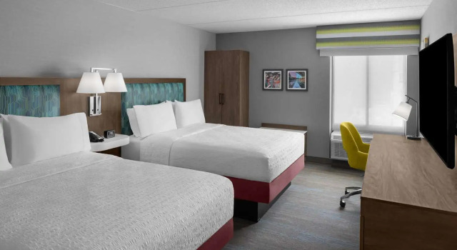 Четырёхместный номер Standard с видом на город Hampton Inn Cleveland-Downtown