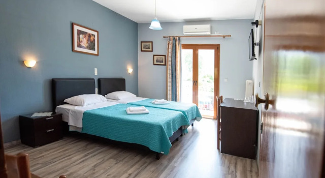 Standardowy jednoosobowy pokój i balkonem Pension Sakis
