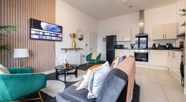 Spacious 2 bed apt Near Media City and Old Trafford, Book Lejlighed Lejligheder i Merseyside, Lejlighed