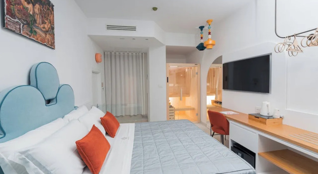 Двухместный номер Deluxe с видом на горы Albergo Dipinto BaccoFurore