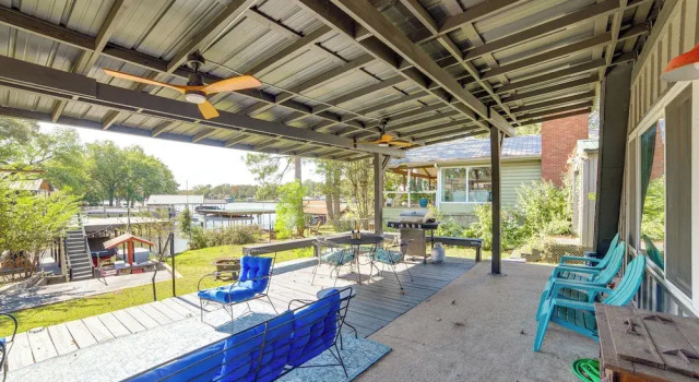 Коттедж Dock + Bar, Pet Friendly! Cedar Creek Lake A-frame