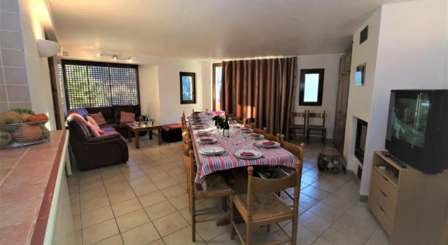 Apartment Ecureuil 200m2 Living room with fireplace, Prenota Appartamento Champagny-en-Vanoise 