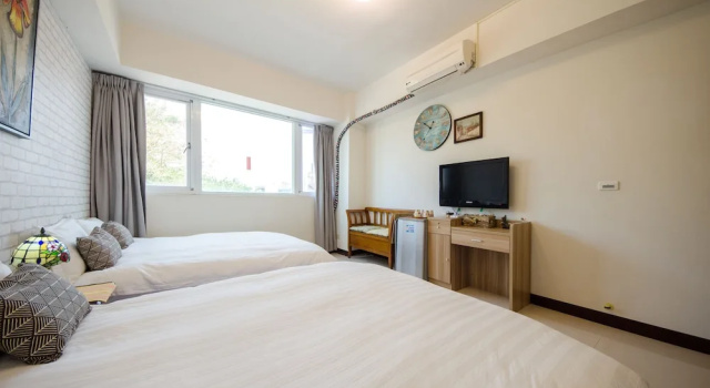 Четырёхместный номер Classic с видом на парк Tainan Anping Bailuwan House
