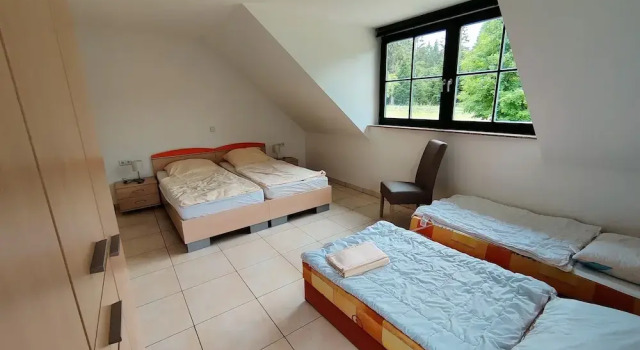 Коттедж Spacious semi-detached house with wood stove located directly on the Rennsteig