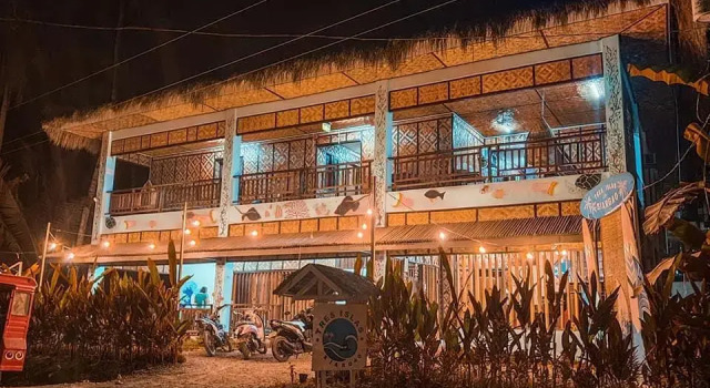 Кровать в общем номере Tres Islas Hostel