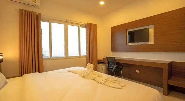 Superior Dvoulůžkový s manželskou postelí pokoj a výhledem na město Intouch Riverside Hotel
