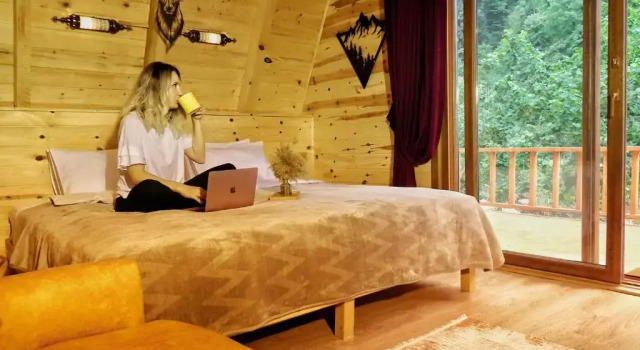 Четырёхместный номер Standard Дуплекс Kotit Ayder Bungalov & Restaurant