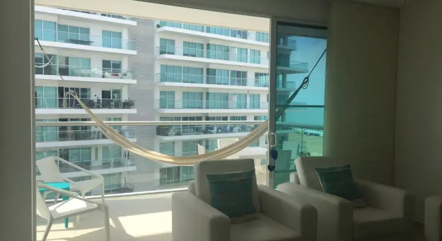 Апартаменты с 2 комнатами с балконом и с красивым видом из окна Cartagena Beach Front Apartments