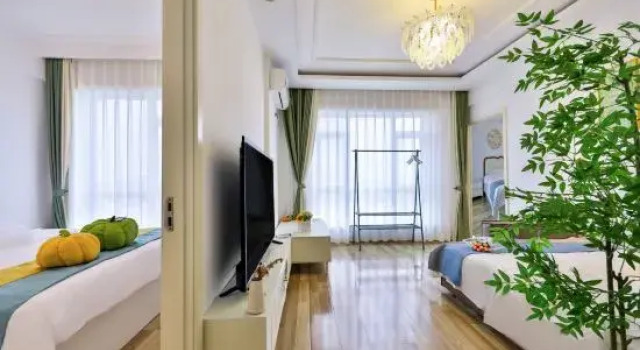 Люкс с 2 комнатами Mango Business Holiday Apartment (Dalian South China Plaza)
