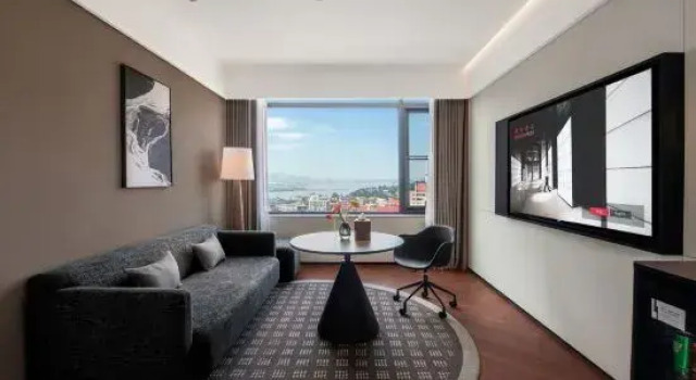 Люкс Executive с видом на море IntercityHotel Yantai Coast