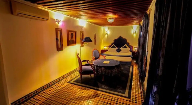 Camera doppia Superior con vista sul cortile Riad Sahraui