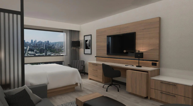 Четырёхместный номер Standard с видом на город Hotel Place Dupuis Montréal Downtown - An Ascend Hotel Collection