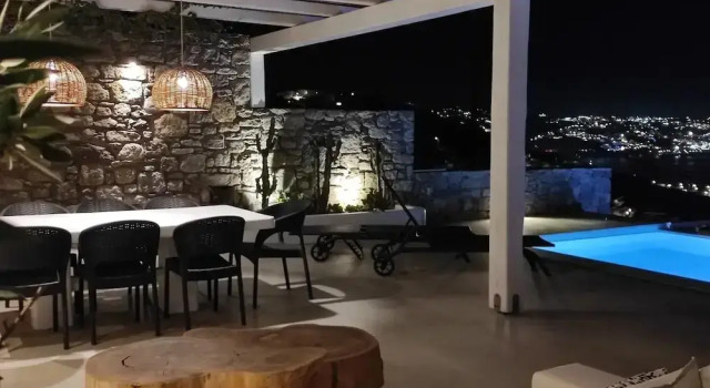 Вилла Deluxe Mykonian Luxury Villa Azure w View Pool