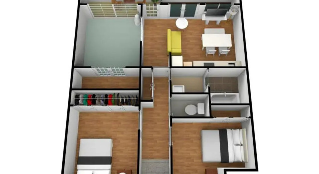 Апартаменты с 3 комнатами Universal Bay Condominium