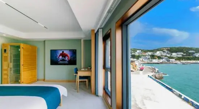 Двухместный люкс с видом на море Dongji Island Caixing Ge Homestay (Miaozihu Branch)