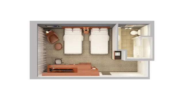 Четырёхместный номер Standard Courtyard by Marriott Waterloo St. Jacobs