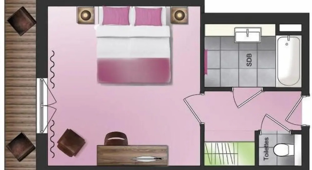 Confort chambre Hôtel Les Grillons