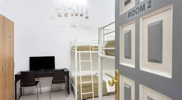 Кровать в общем номере Wanderlust Hostel