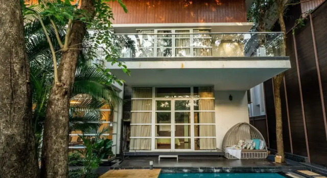 Коттедж 4bhk w Pool 10 min to Baga Beach Villa Dahlia