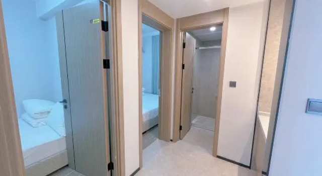 Семейный люкс с 3 комнатами с видом на море Tinghai International Light Luxury Meisu (Shanwei Poly Jindingwan)