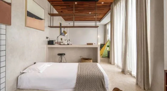 Кровать в общем номере с 6 комнатами Moganshan Xingyuan·Lavilla Holiday Villa