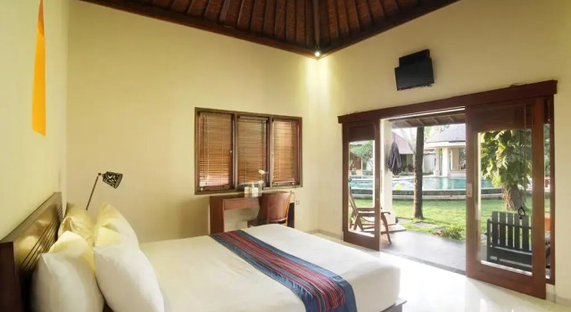 Двухместный номер Deluxe с красивым видом из окна Puri Rinjani Bungalows
