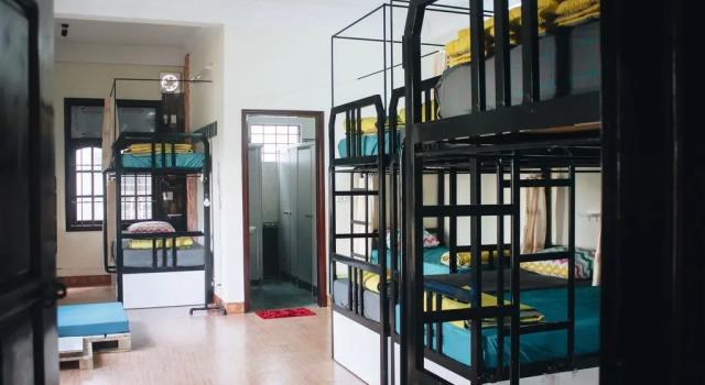 Кровать в общем номере Bookaholic Hostel